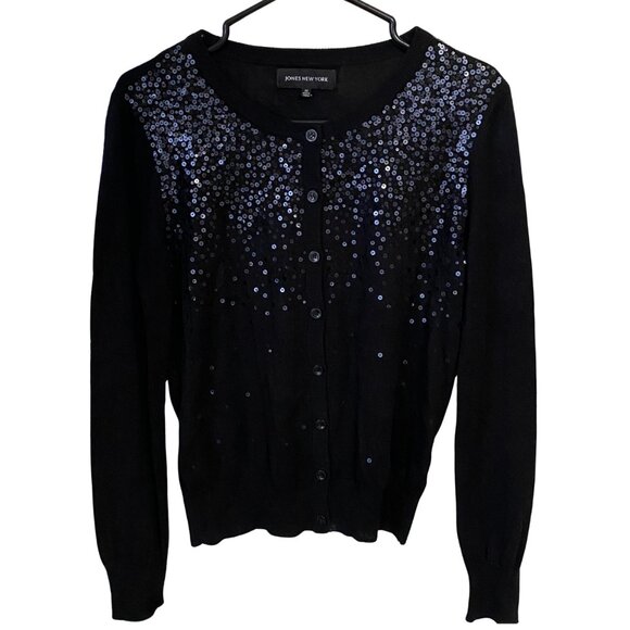 JONES NEW YORK SEQUIN SPARKLE CARDIGAN medium - Picture 5 of 7